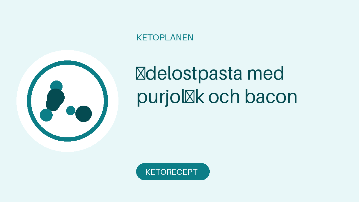 Ädelostpasta med purjolök och bacon