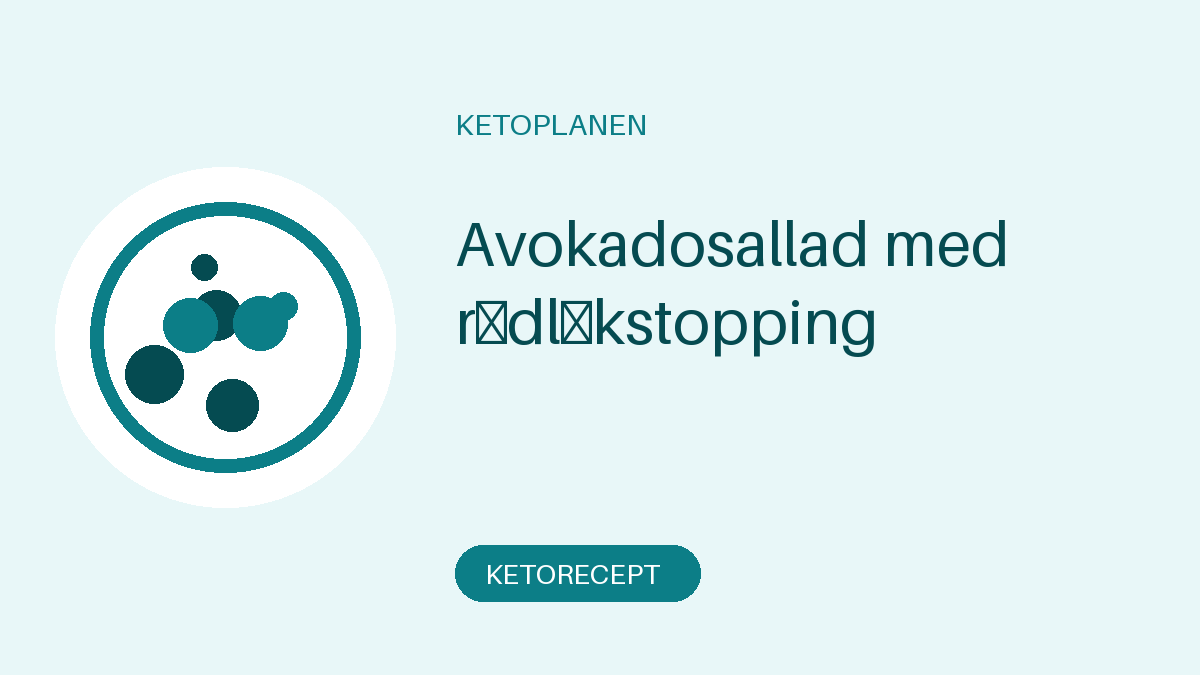 Avokadosallad med rödlökstopping