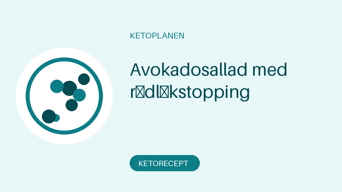 Avokadosallad med rödlökstopping