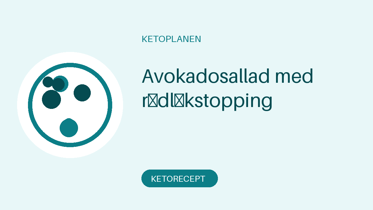Avokadosallad med rödlökstopping