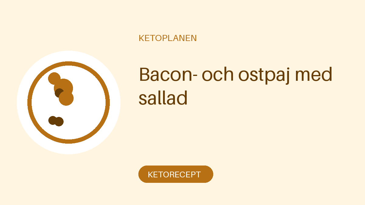 Bacon- och ostpaj med sallad