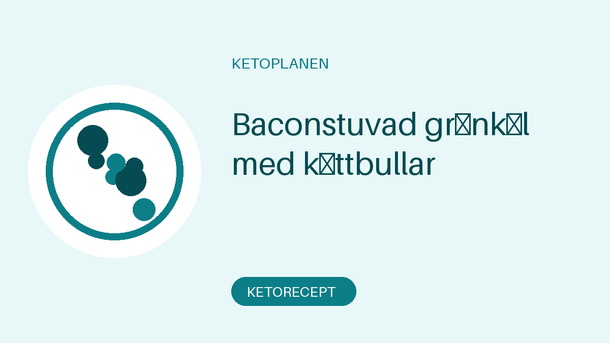 Baconstuvad grönkål med köttbullar