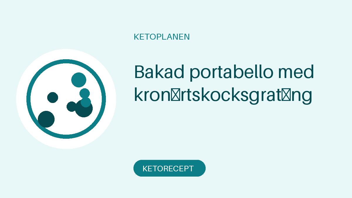 Bakad portabello med kronärtskocksgratäng