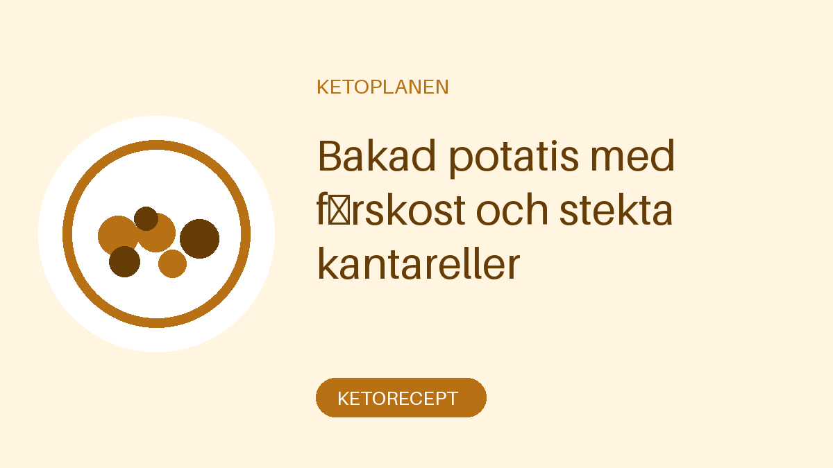 Bakad potatis med färskost och stekta kantareller