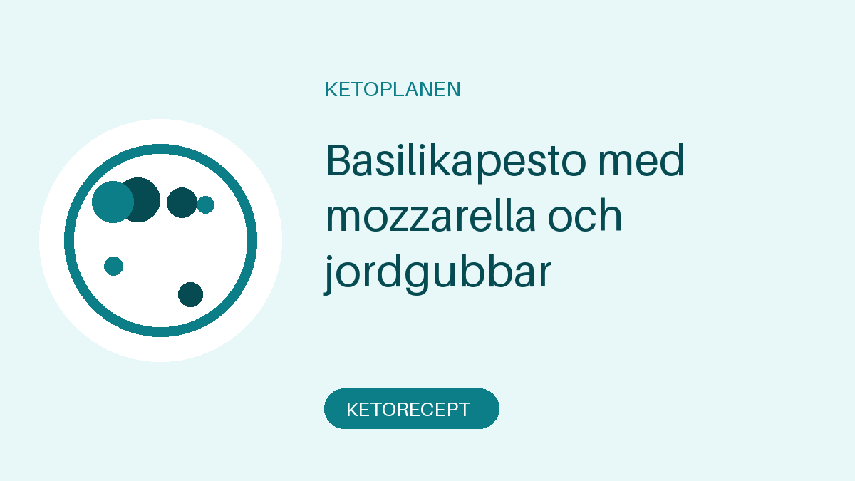 Basilikapesto med mozzarella och jordgubbar