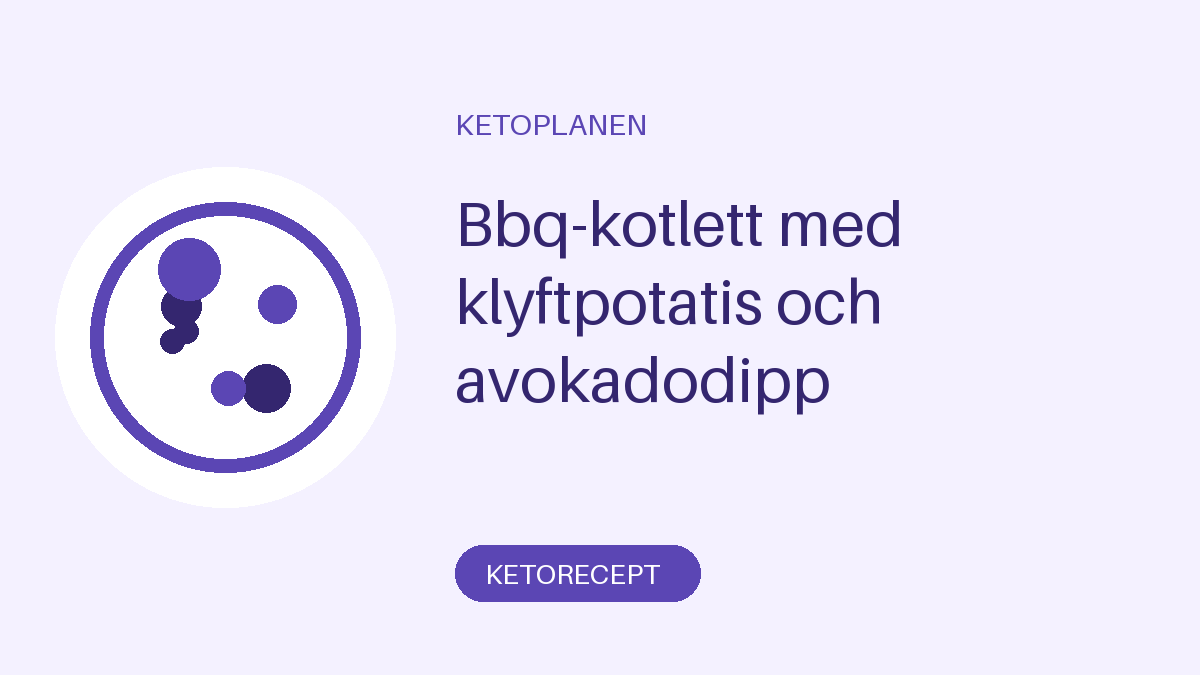 Bbq-kotlett med klyftpotatis och avokadodipp