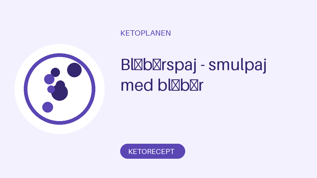 Blåbärspaj - smulpaj med blåbär