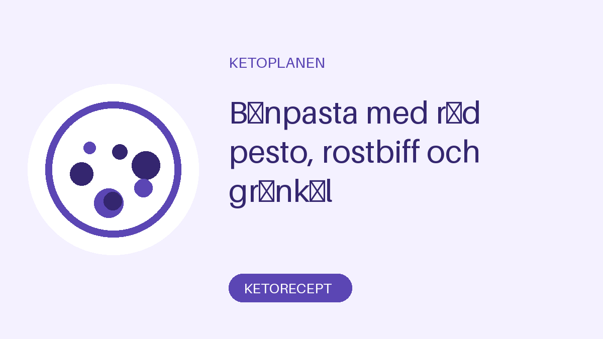 Bönpasta med röd pesto, rostbiff och grönkål