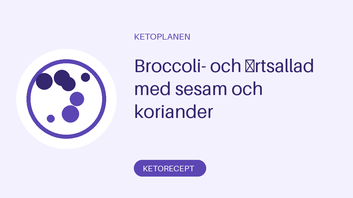 Broccoli- och ärtsallad med sesam och koriander