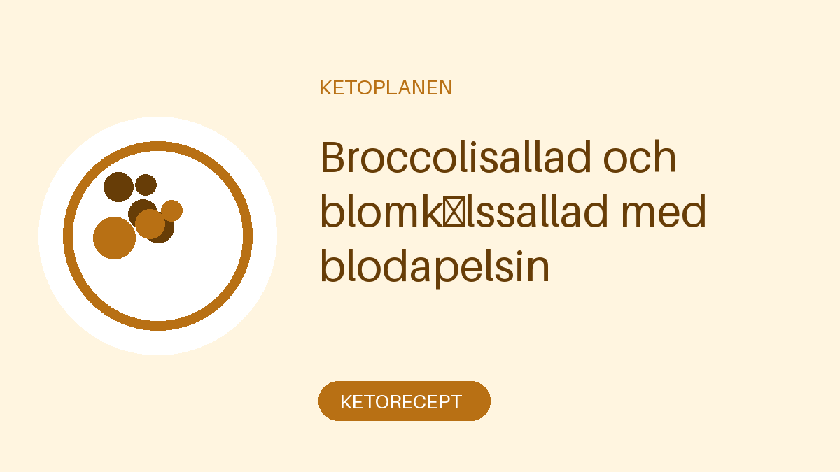 Broccolisallad och blomkålssallad med blodapelsin