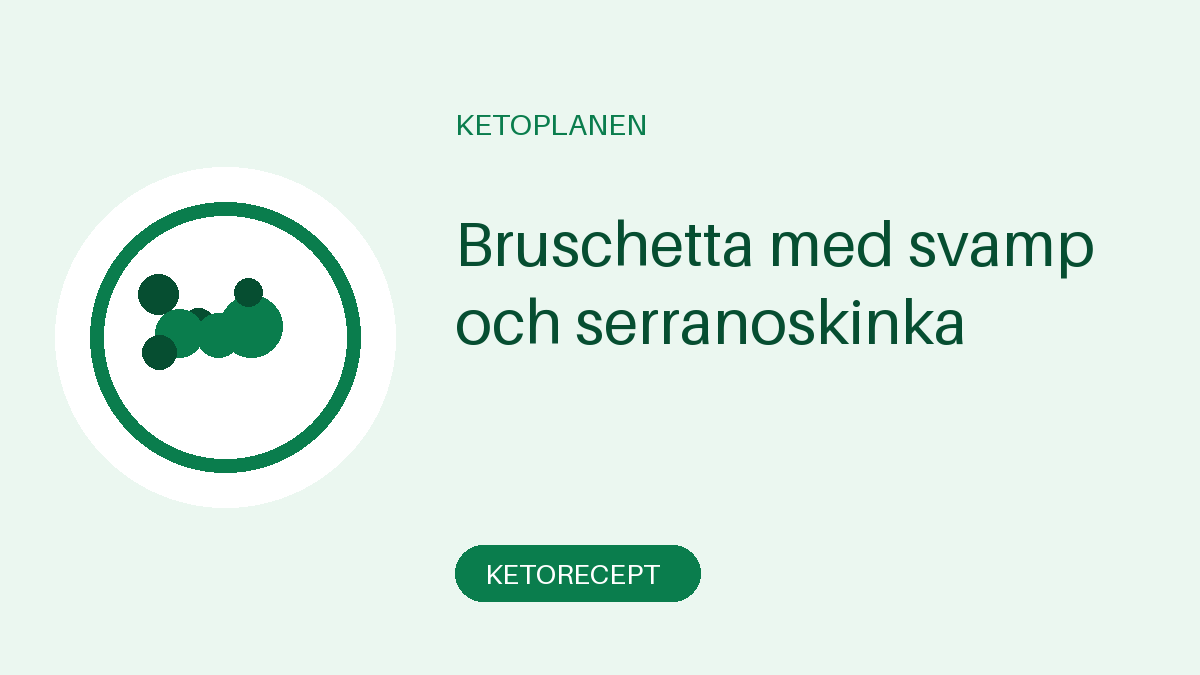 Bruschetta med svamp och serranoskinka