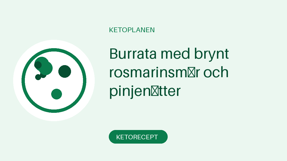 Burrata med brynt rosmarinsmör och pinjenötter