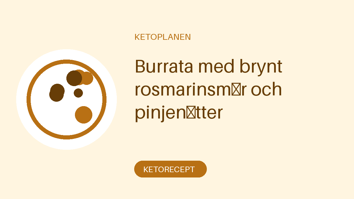 Burrata med brynt rosmarinsmör och pinjenötter