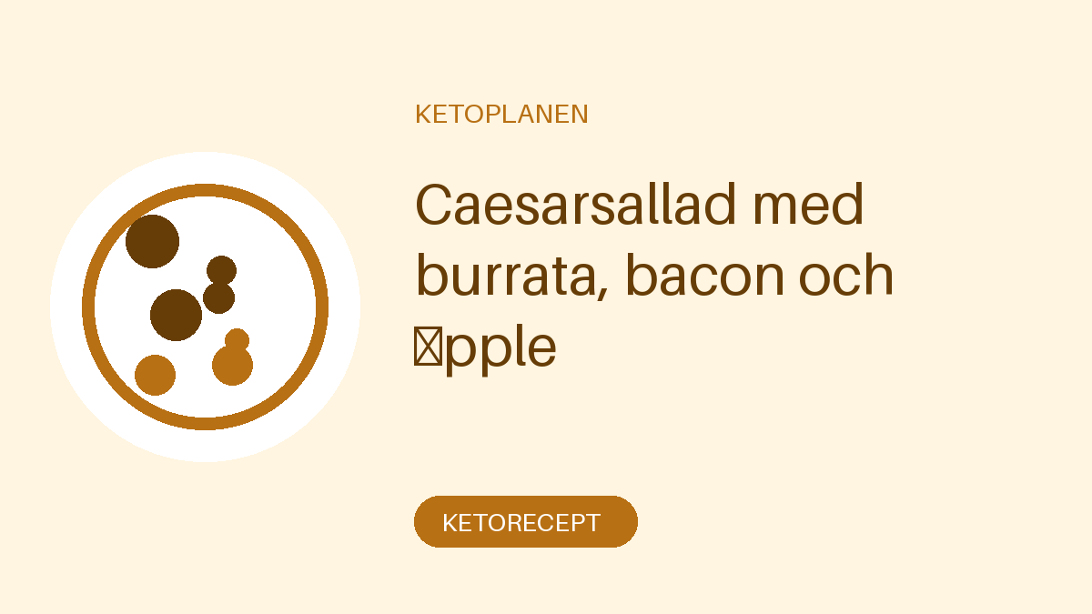 Caesarsallad med burrata, bacon och äpple