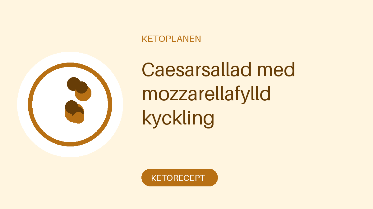 Caesarsallad med mozzarellafylld kyckling