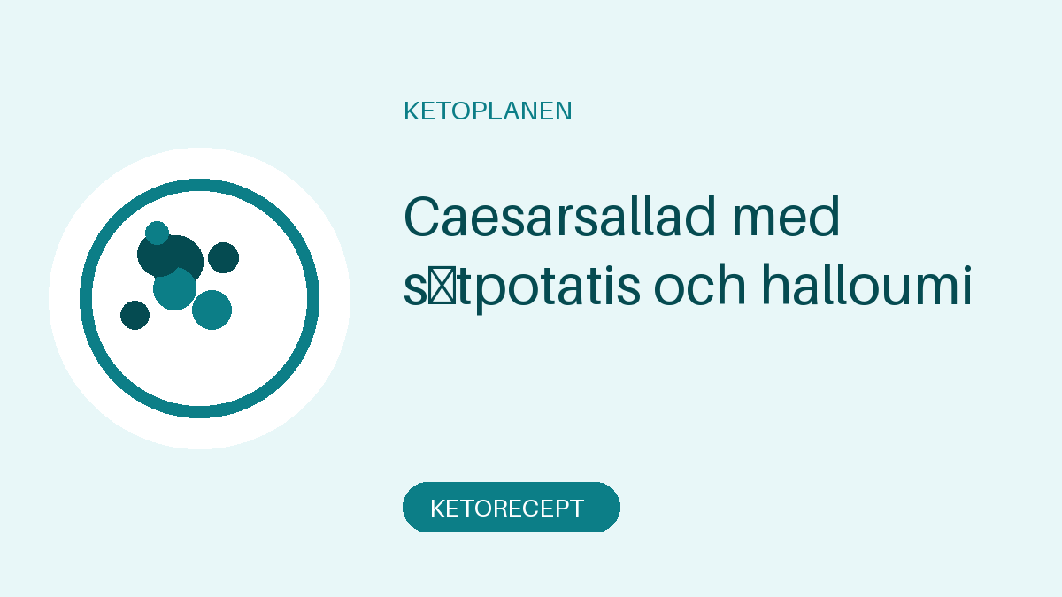 Caesarsallad med sötpotatis och halloumi