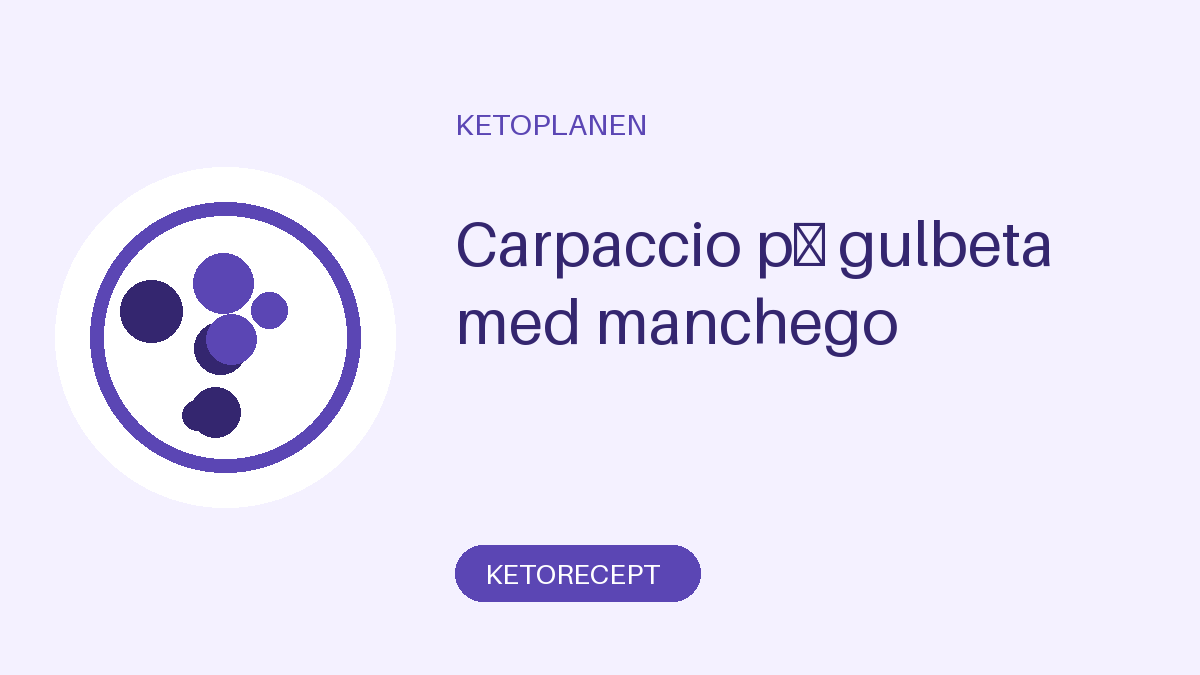 Carpaccio på gulbeta med manchego
