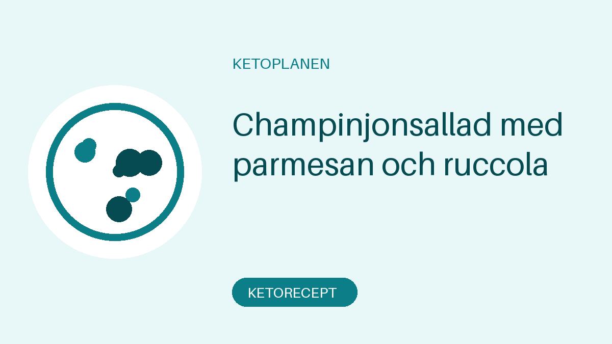 Champinjonsallad med parmesan och ruccola