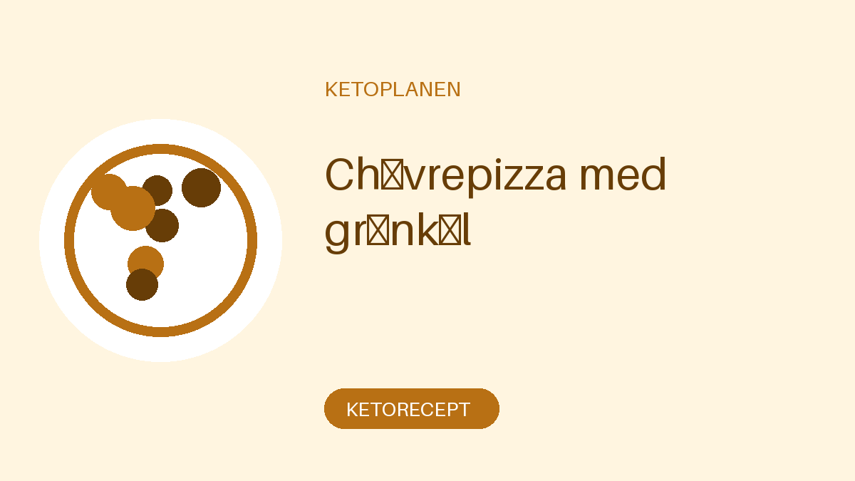 Chèvrepizza med grönkål