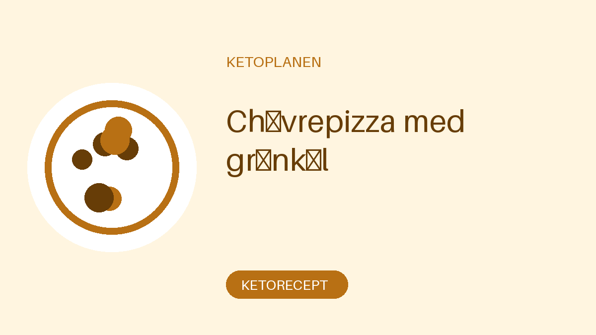 Chèvrepizza med grönkål