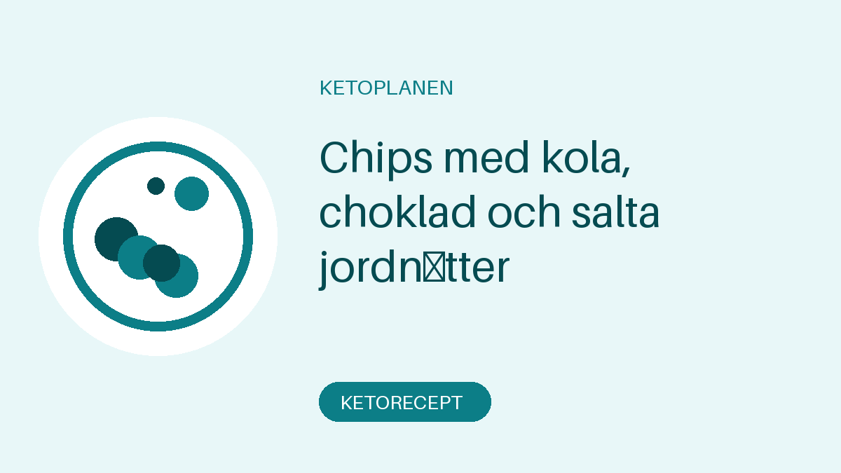 Chips med kola, choklad och salta jordnötter