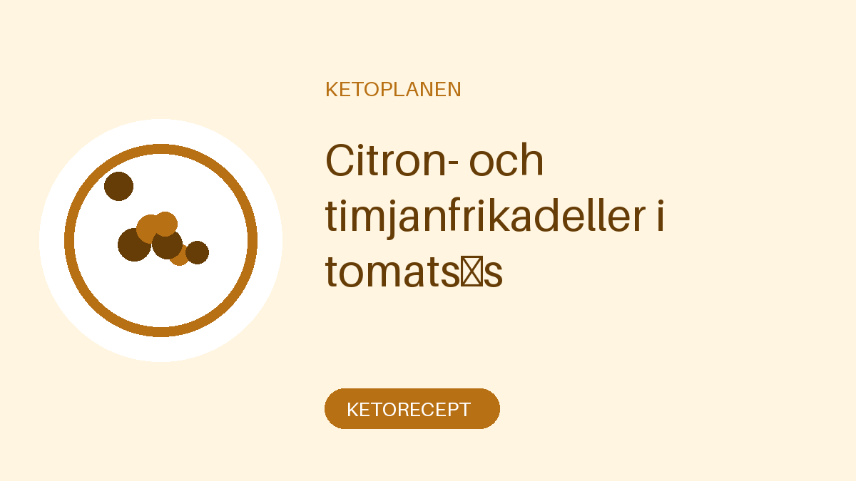 Citron- och timjanfrikadeller i tomatsås