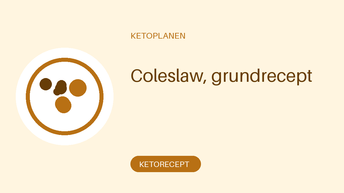 Coleslaw, grundrecept