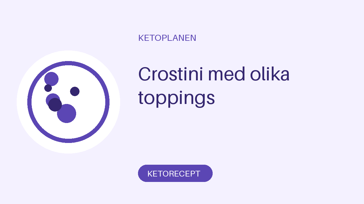 Crostini med olika toppings