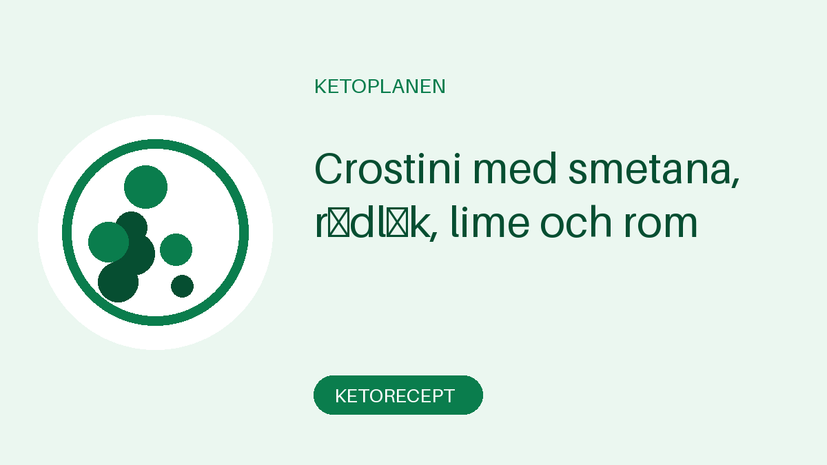 Crostini med smetana, rödlök, lime och rom