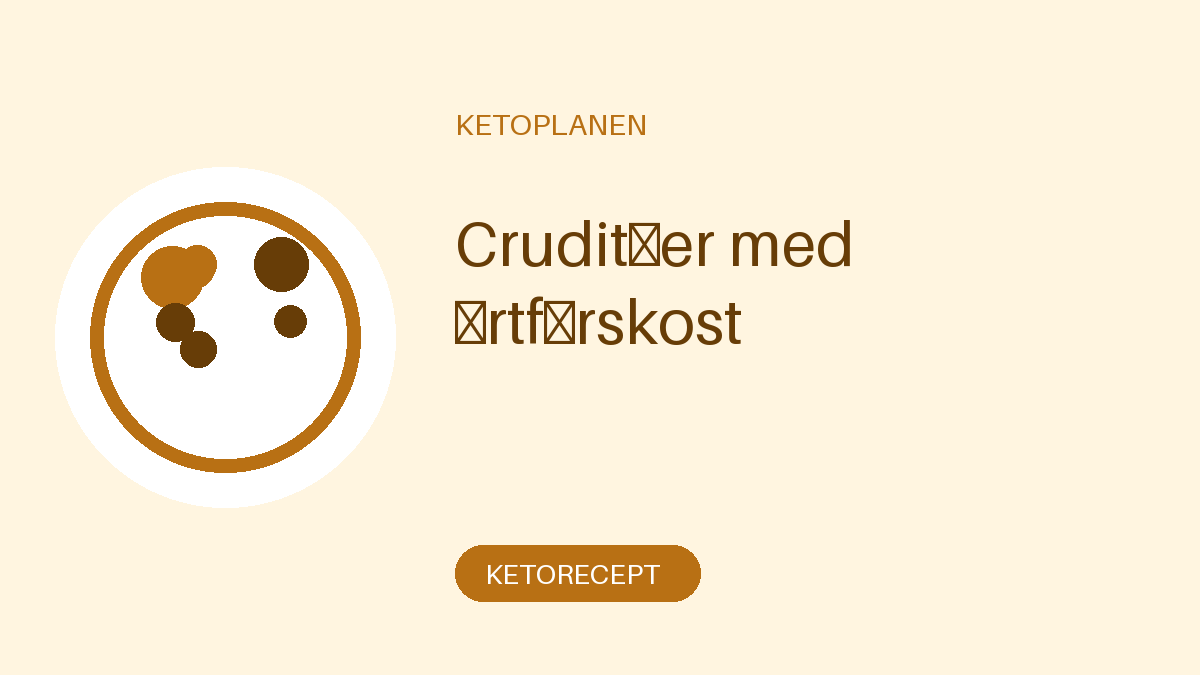 Cruditéer med örtfärskost