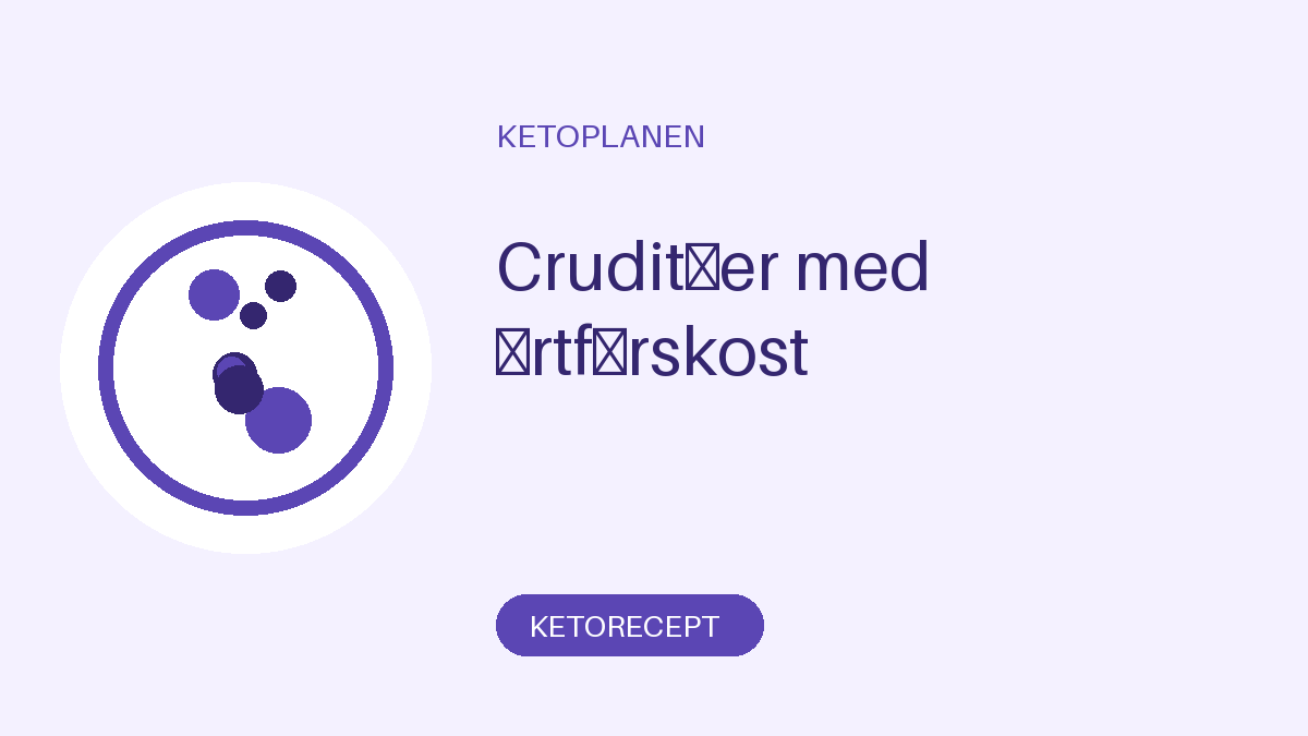 Cruditéer med örtfärskost