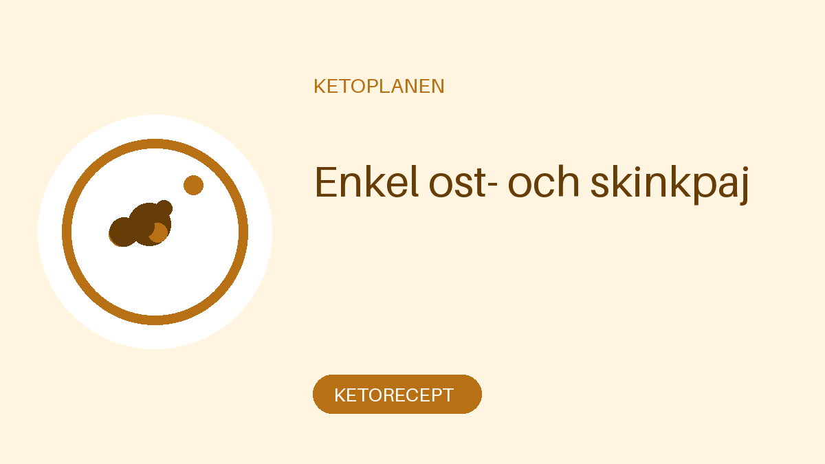 Enkel ost- och skinkpaj