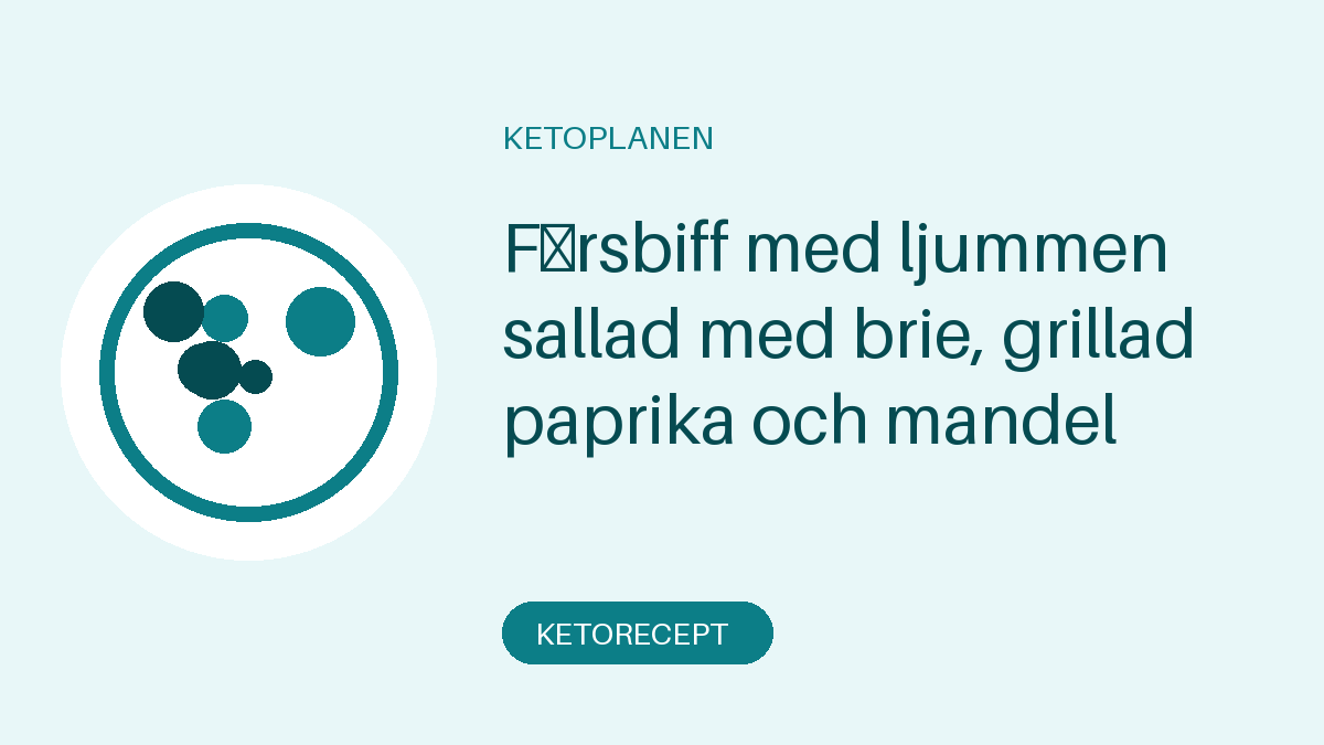 Färsbiff med ljummen sallad med brie, grillad paprika och mandel