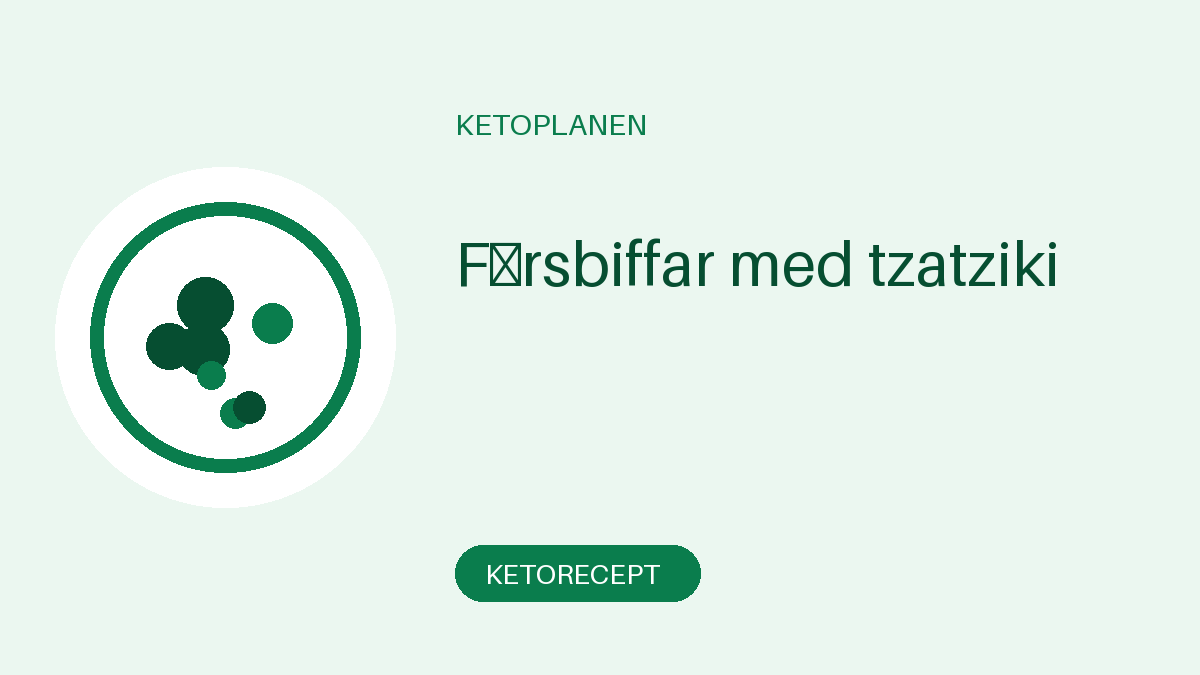 Färsbiffar med tzatziki
