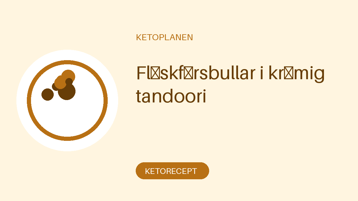 Fläskfärsbullar i krämig tandoori