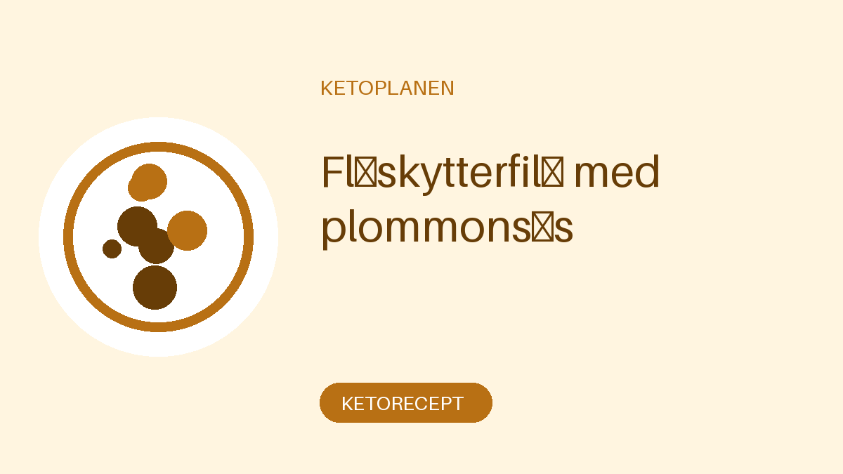 Fläskytterfilé med plommonsås