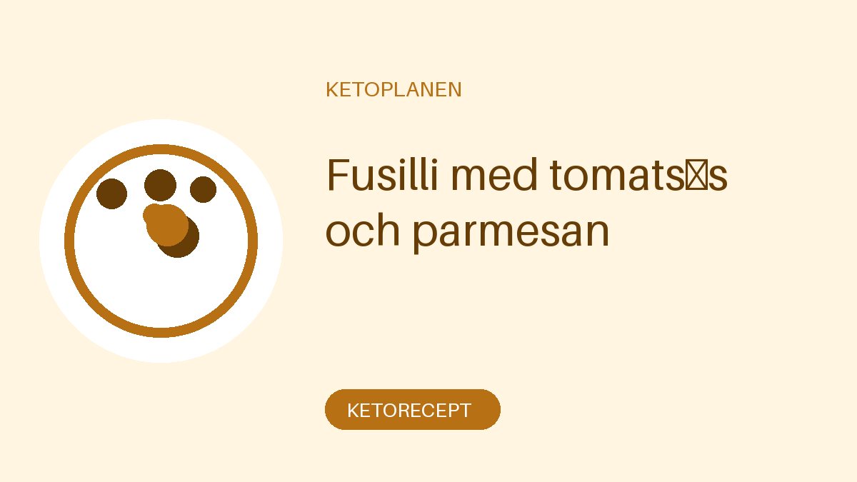 Fusilli med tomatsås och parmesan