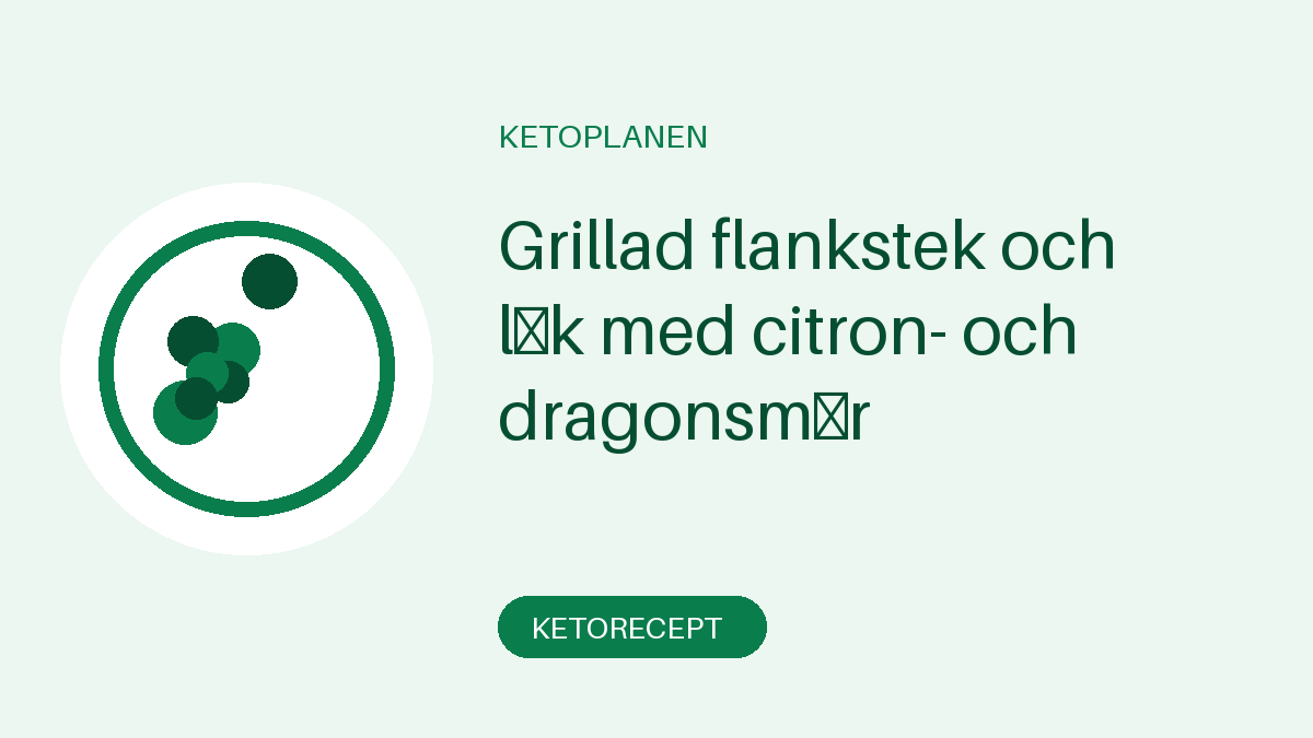 Grillad flankstek och lök med citron- och dragonsmör
