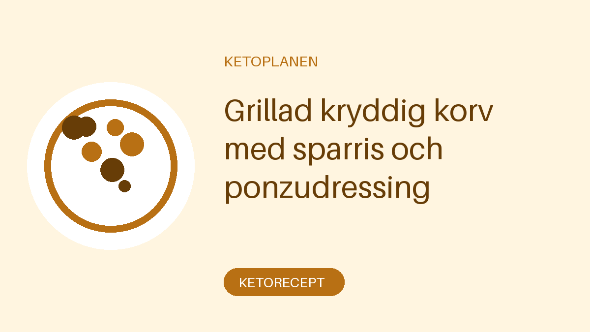 Grillad kryddig korv med sparris och ponzudressing