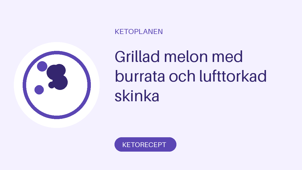 Grillad melon med burrata och lufttorkad skinka