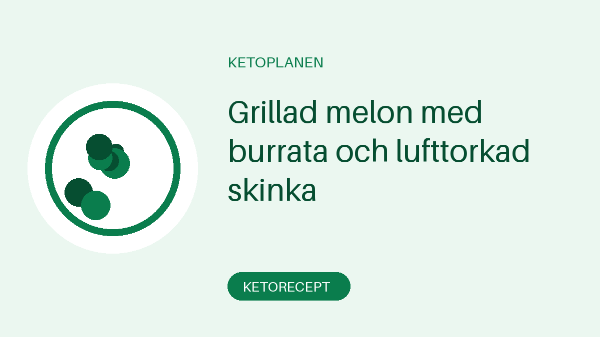 Grillad melon med burrata och lufttorkad skinka
