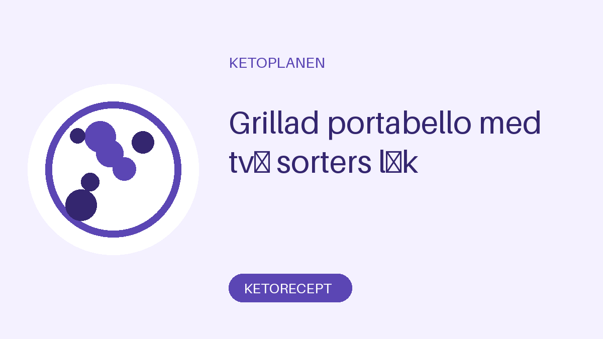 Grillad portabello med två sorters lök
