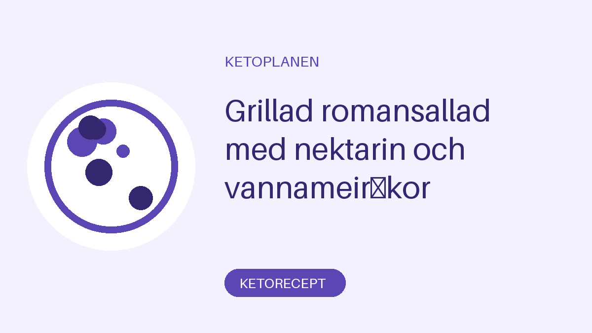 Grillad romansallad med nektarin och vannameiräkor