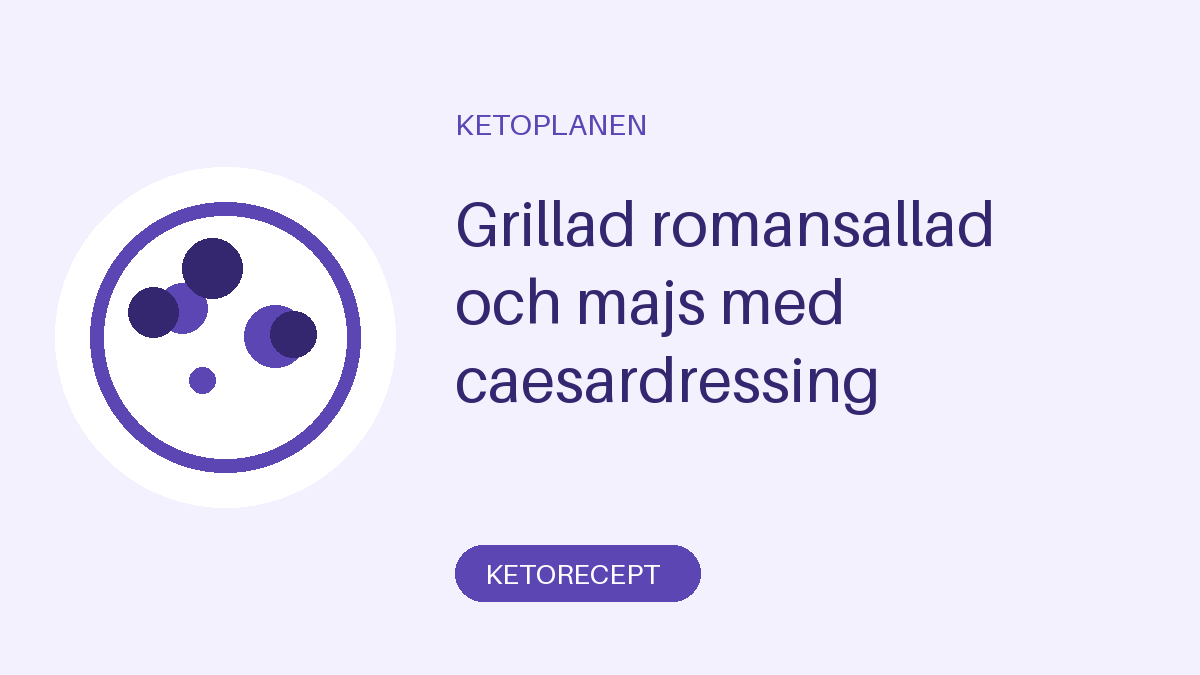 Grillad romansallad och majs med caesardressing