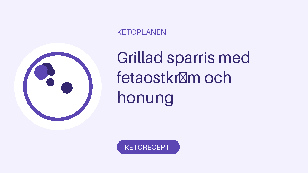 Grillad sparris med fetaostkräm och honung