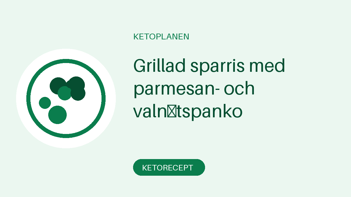 Grillad sparris med parmesan- och valnötspanko