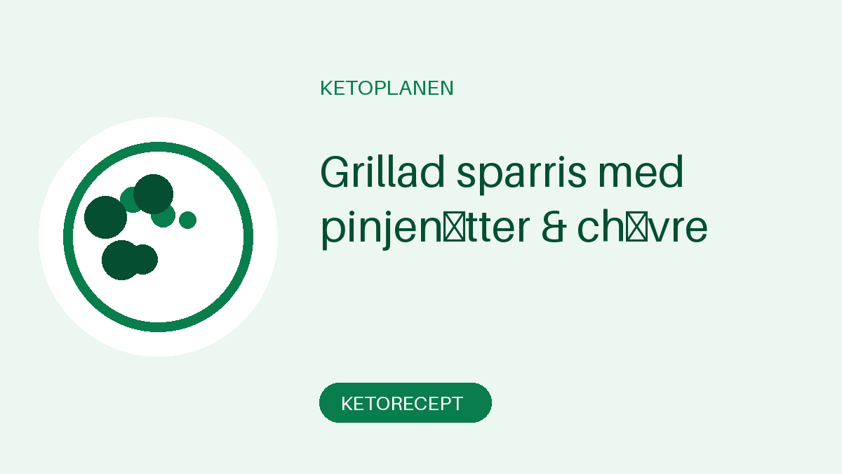 Grillad sparris med pinjenötter & chèvre