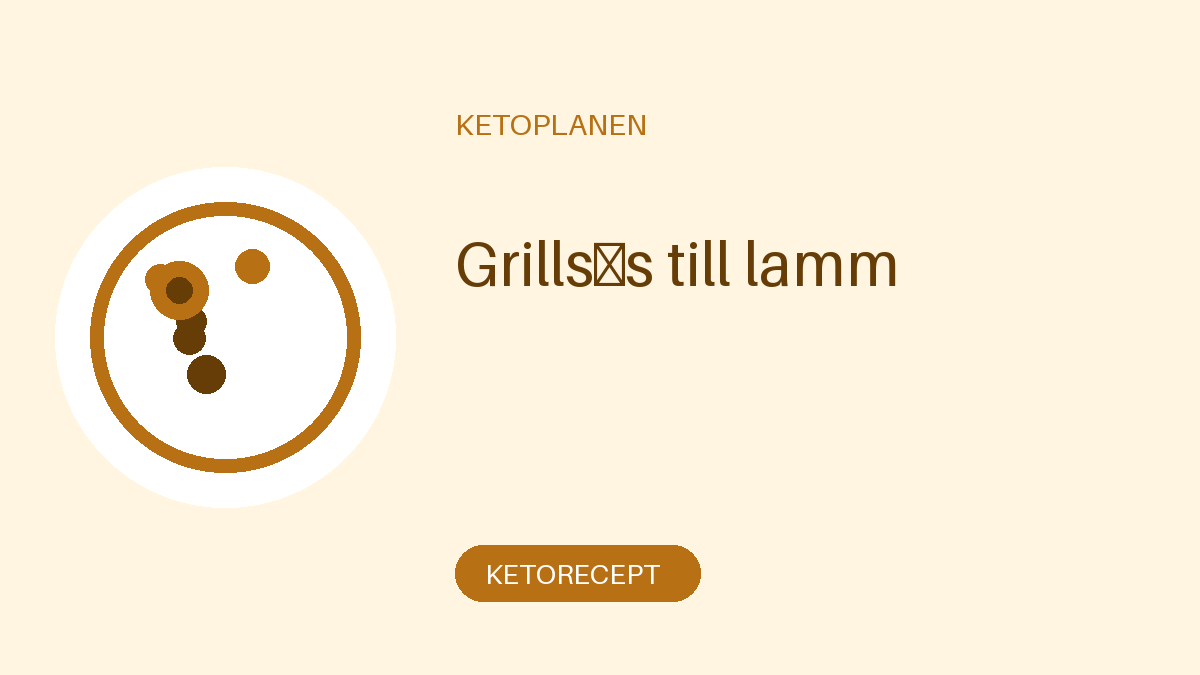 Grillsås till lamm