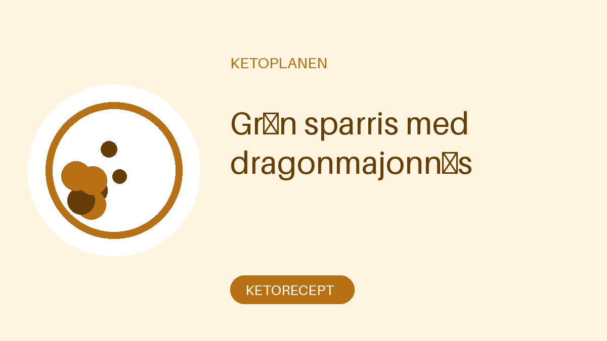Grön sparris med dragonmajonnäs