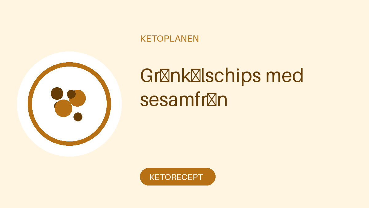 Grönkålschips med sesamfrön